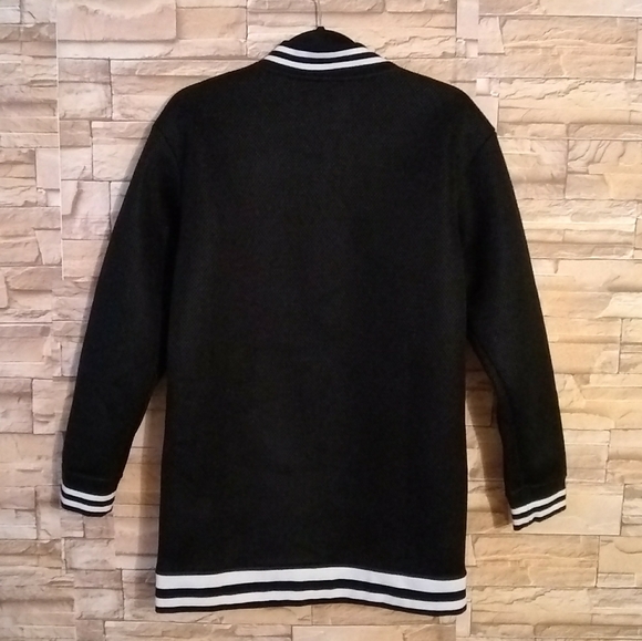 ❤Varsity striped trim bomber jacket - Picture 3 of 8